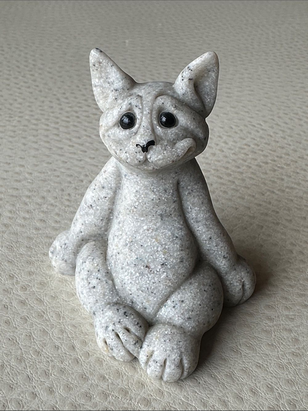 Quarry Critters “Carl” Stone Cat Figurine by Second Nature Design